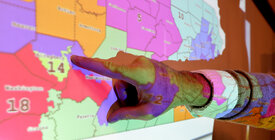 A redistricting map of Pennsylvania